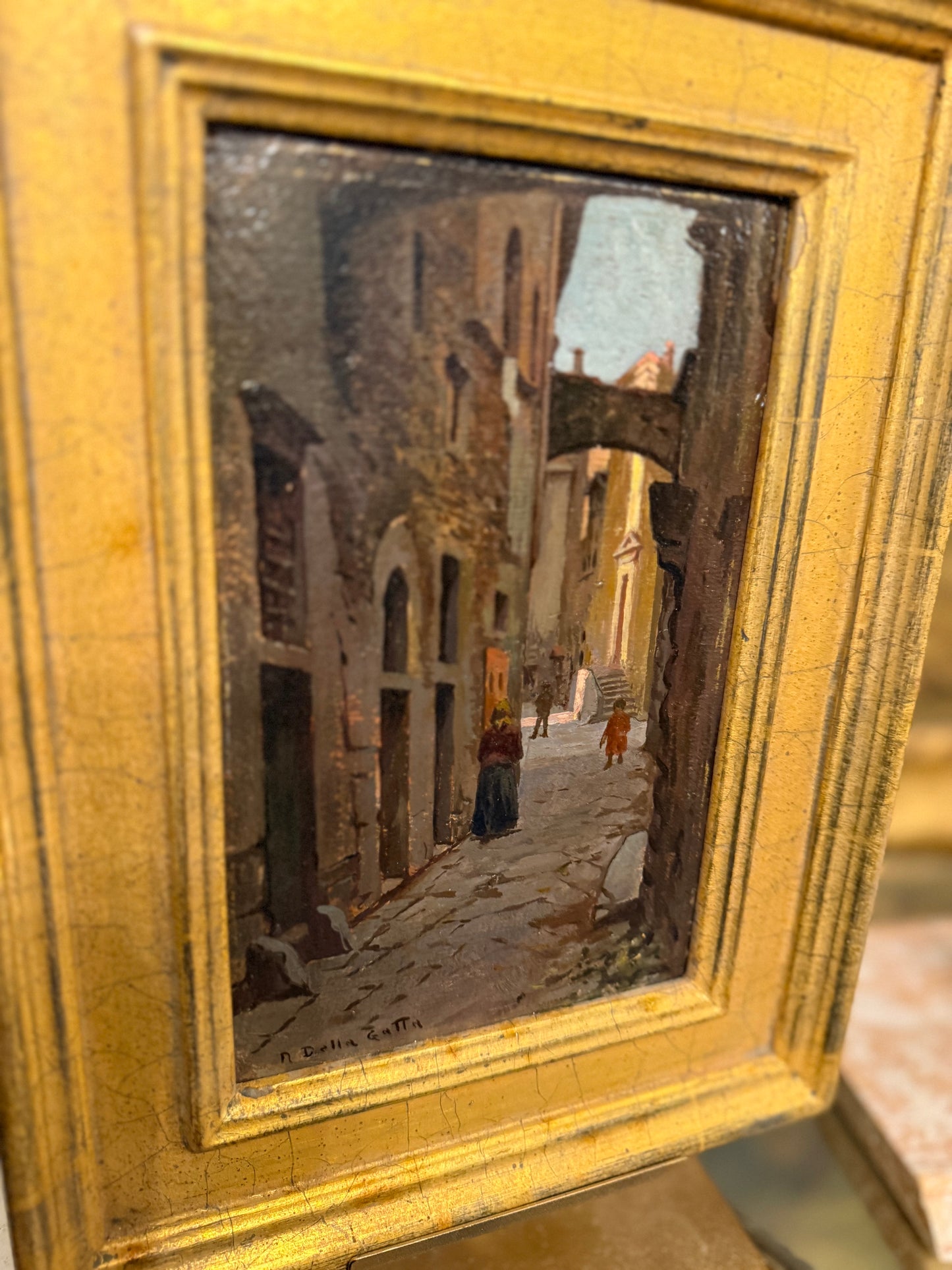 Via Di Cavalieri Florentine Street Scene Oil Painting