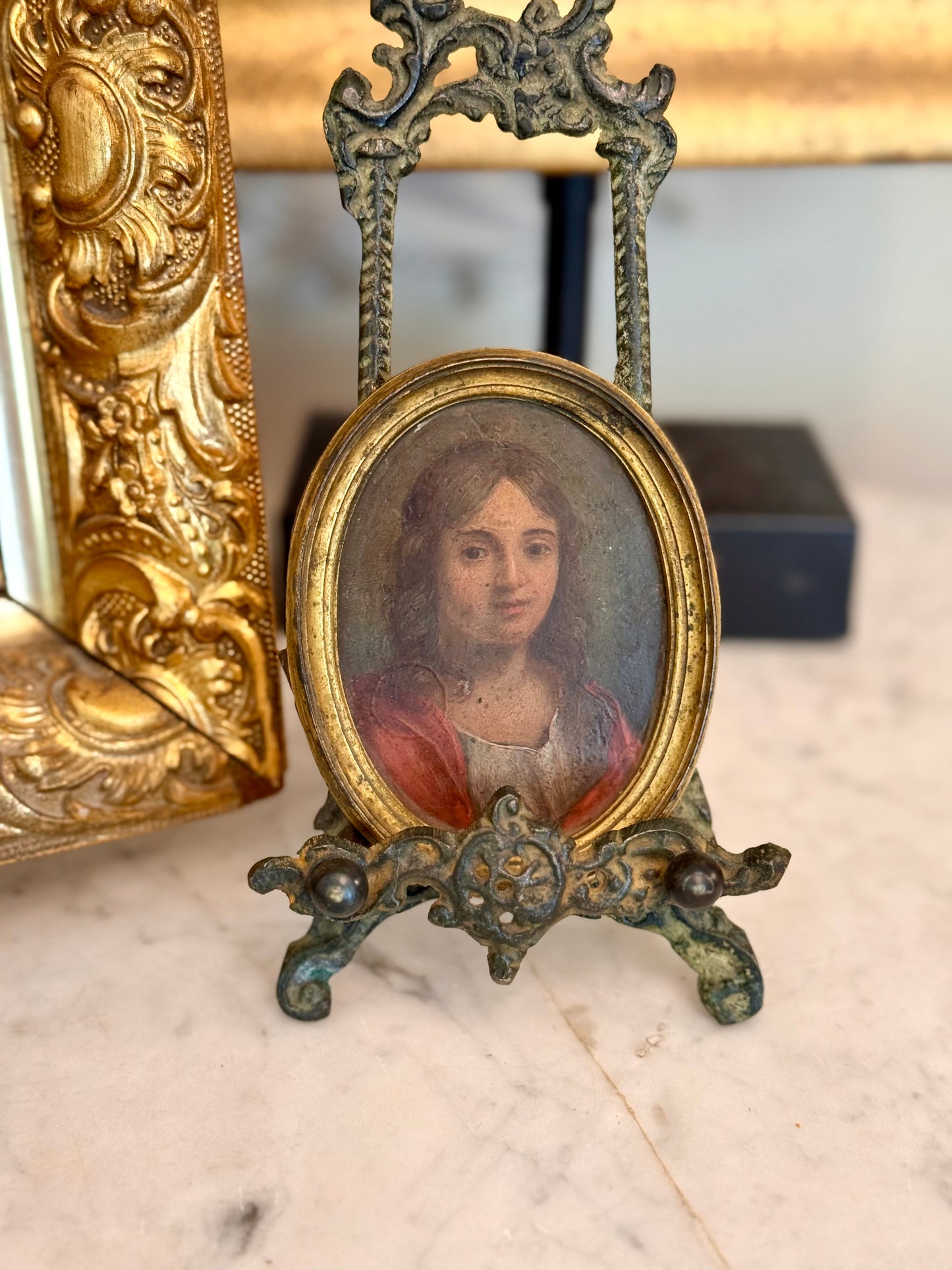 18th Century Italian School Portrait on Copper | Antique Miniature Oil Painting