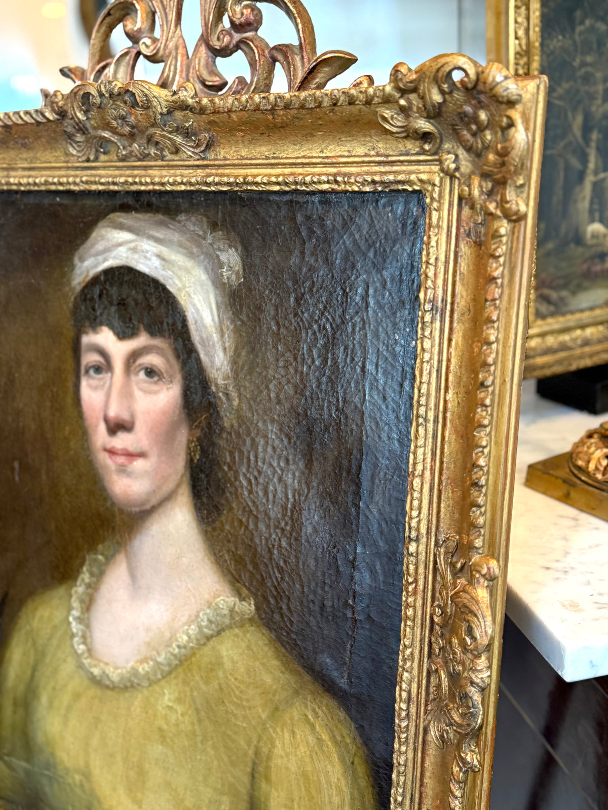 Circa 1820 English School Portrait of a Young Woman, Oil on Canvas