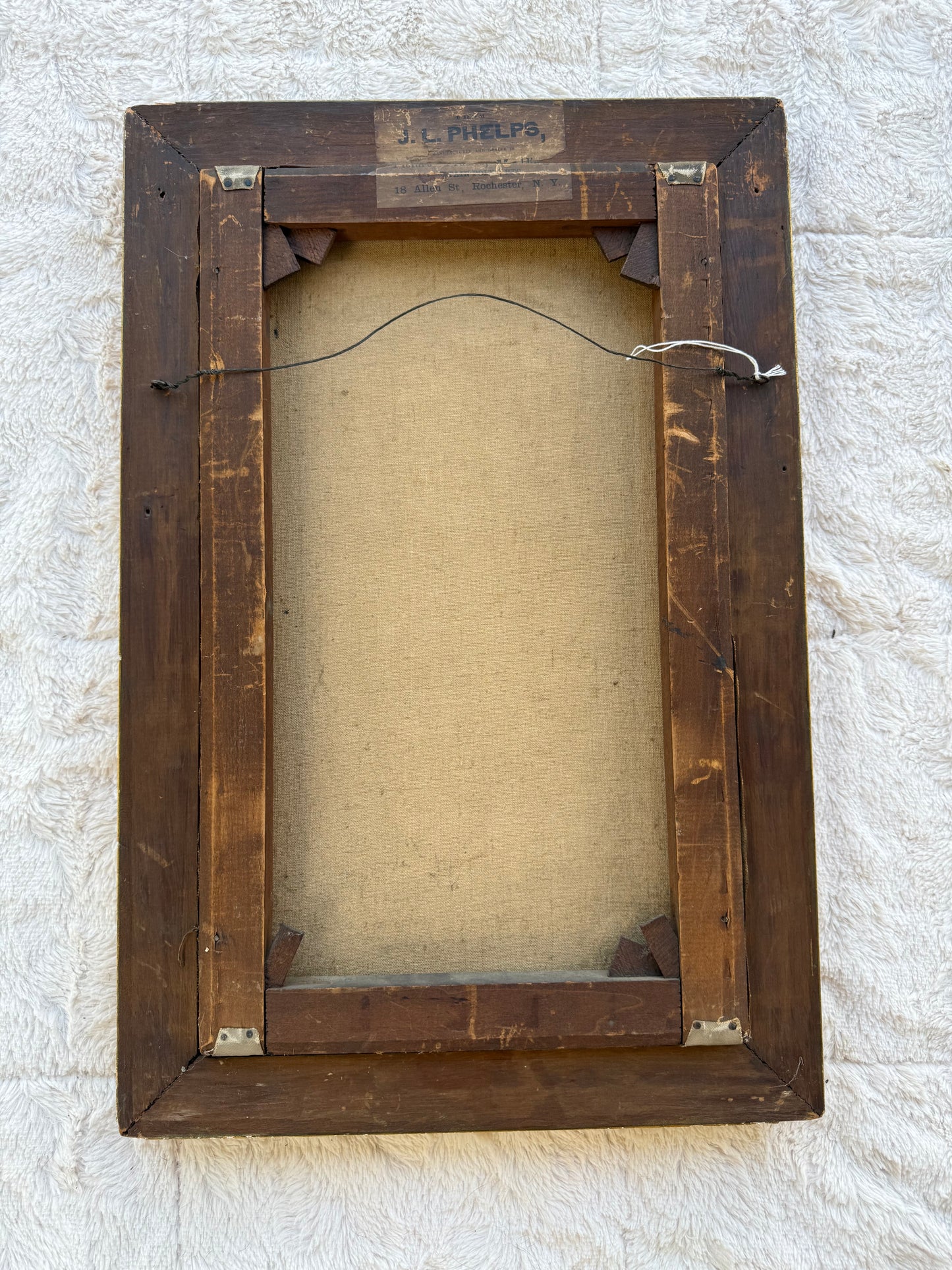Antique American Autumn Landscape Oil Painting, c.1880–1900, Original Gilt Frame (J.L. Phelps, Rochester NY)