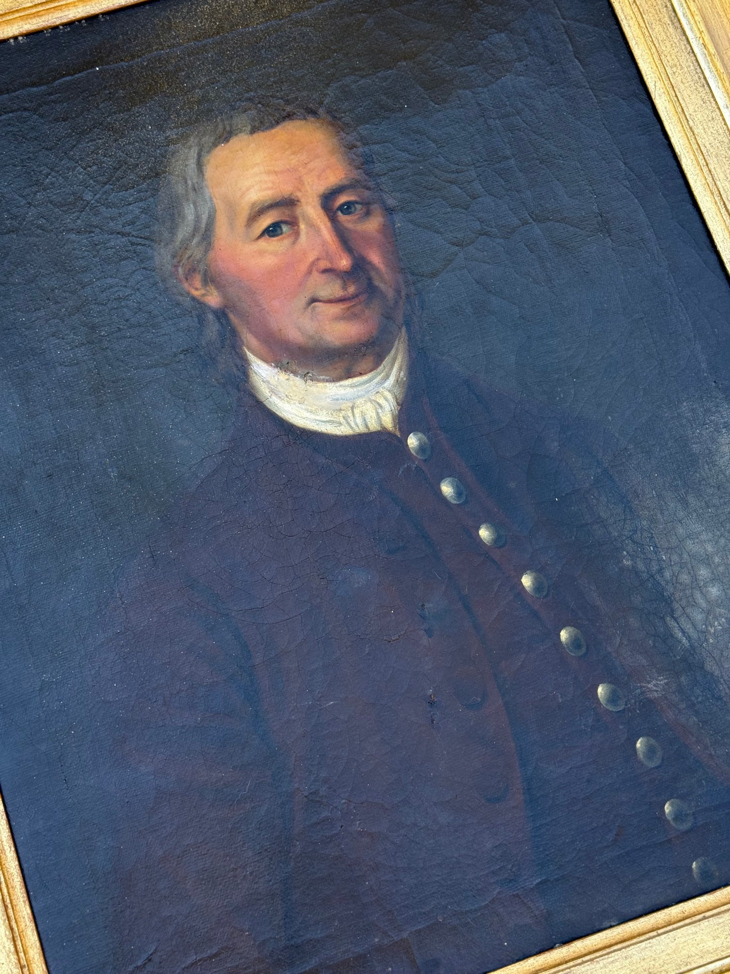 18th-Century Gentleman Portrait in Original Gilt Frame • Circle of Johann Nepomuk della Croce (European Collection Label)