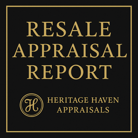 Resale Appraisal Report – One Item Appraisal by Heritage Haven Appraisals