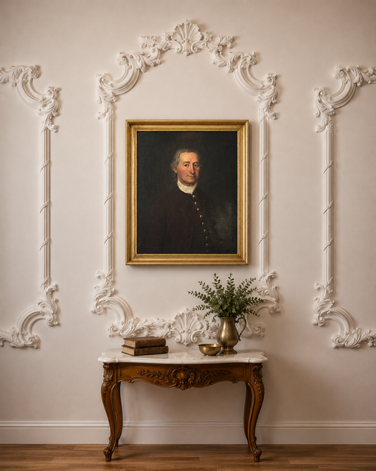 18th-Century Gentleman Portrait in Original Gilt Frame • Circle of Johann Nepomuk della Croce (European Collection Label)