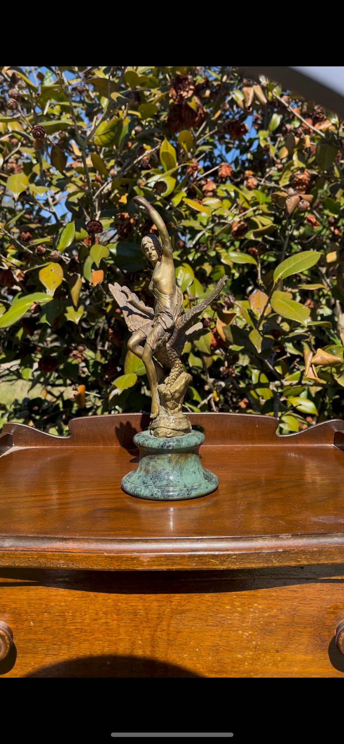 Hebe on Jupiter’s Eagle Bronze Sculpture Mythological Goddess Statue