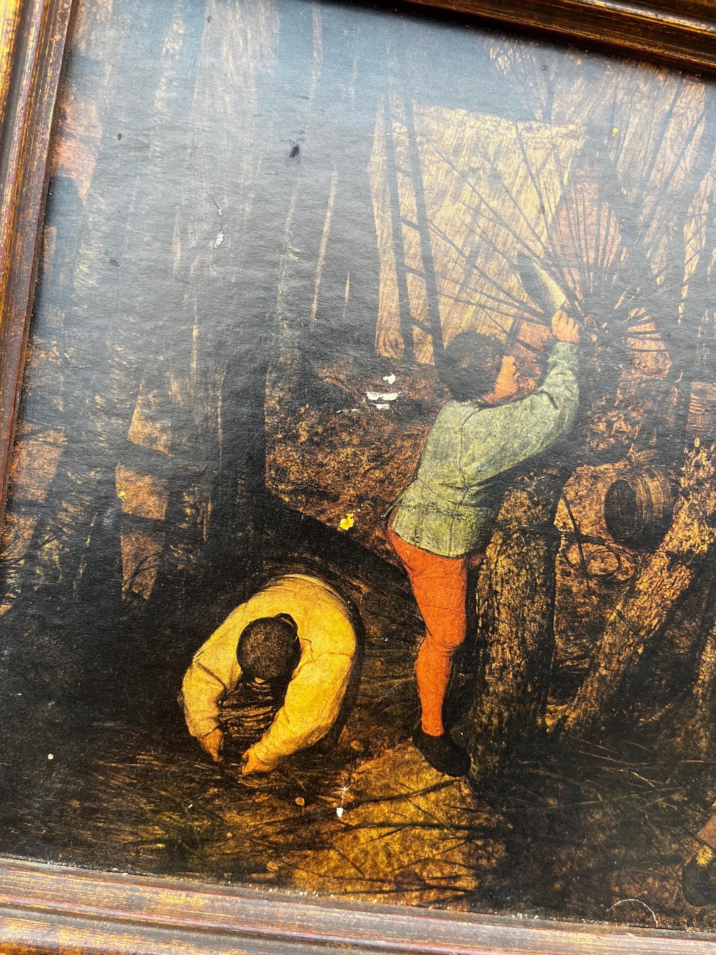 Vintage 1960s Print on Board – Moody Outdoor Scene