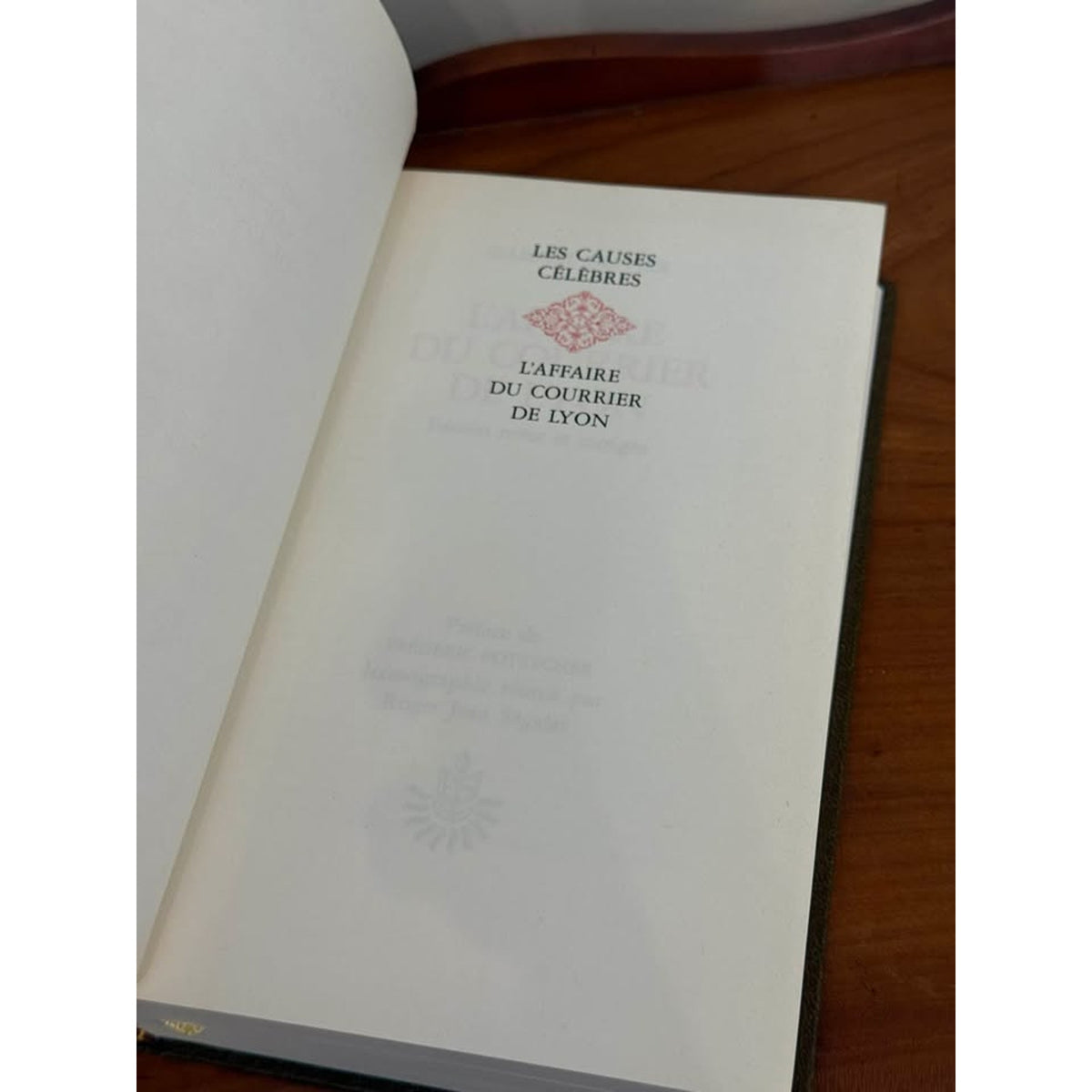 1971 French Hardcover Book, L’Affaire du Courrier de Lyon, Decorative Gilt Binding