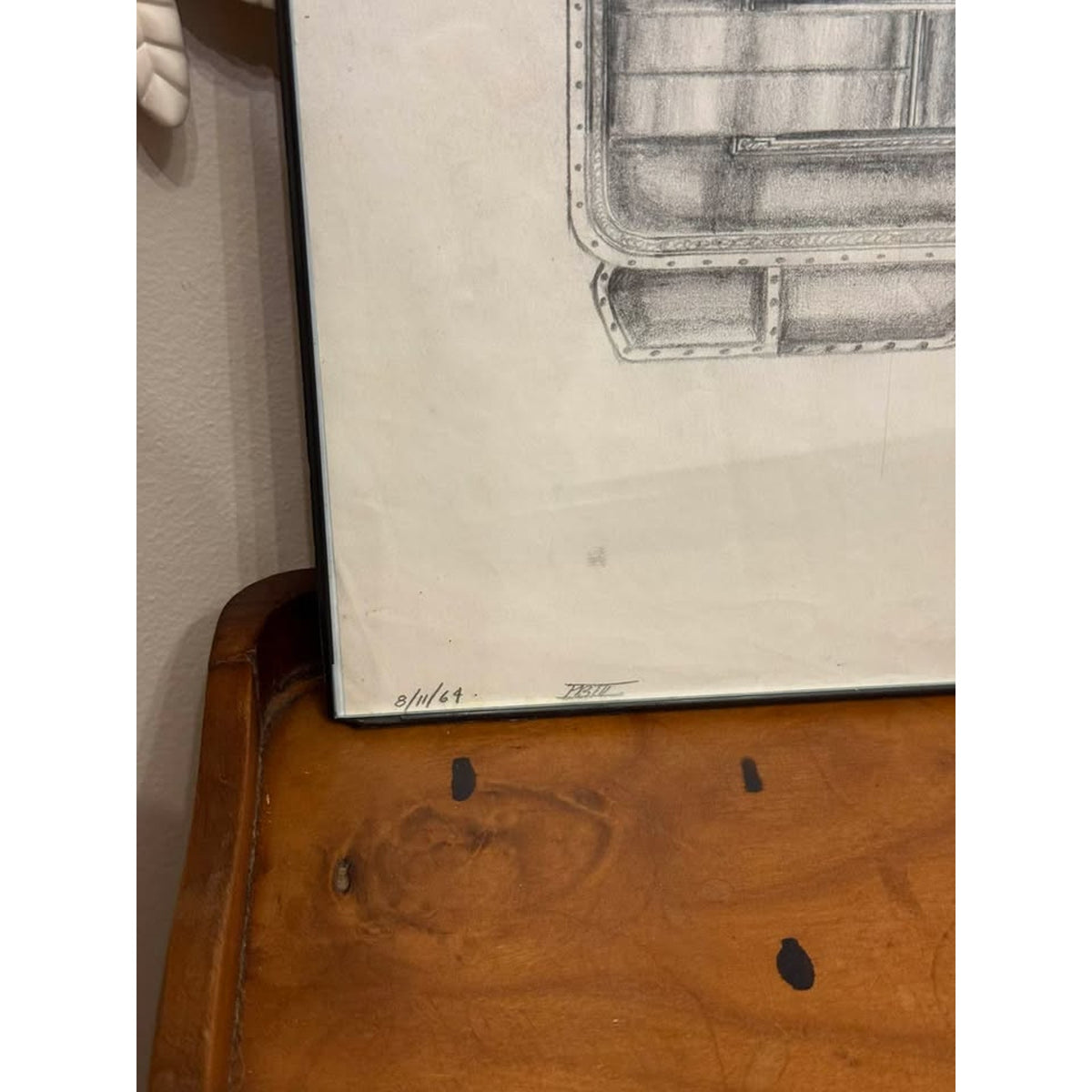 Original 1964 Turbine Engineering Drawing Hand Drawn Technical Industrial Art
