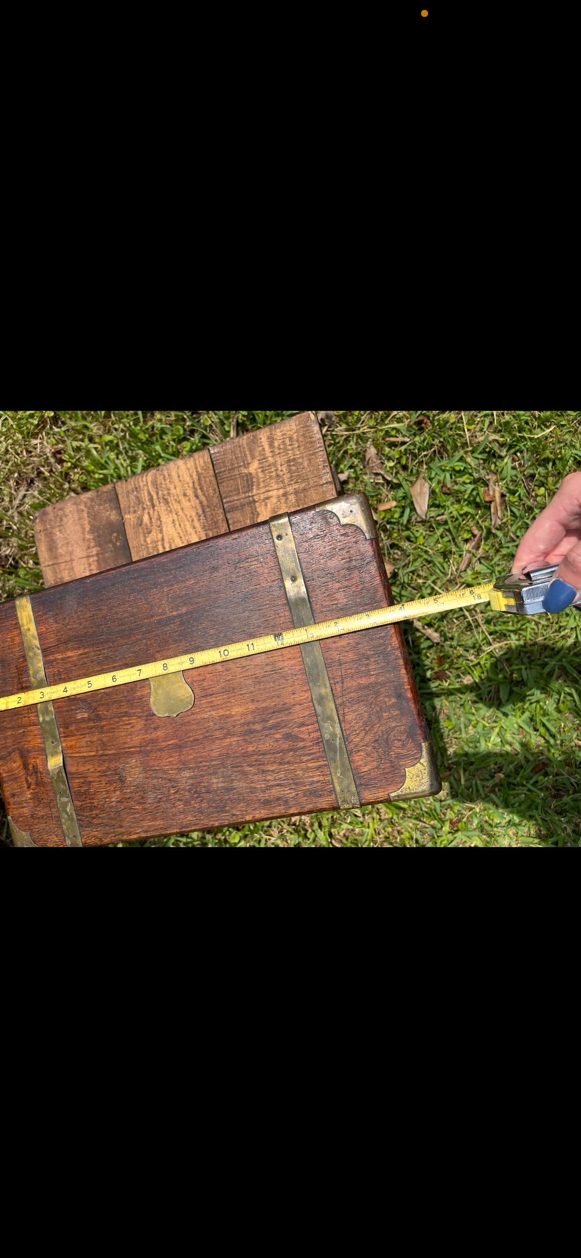 Antique 1870s Traveler’s Writing Desk | Portable Lap Desk with Missing Leather Inlay | Victorian Campaign Box | Folding Writing Slope