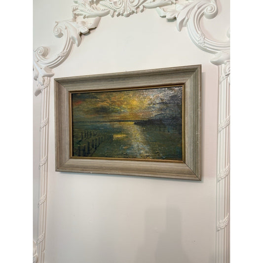 Tonalist Waterscape Oil Painting, Framed, Early 20th Century