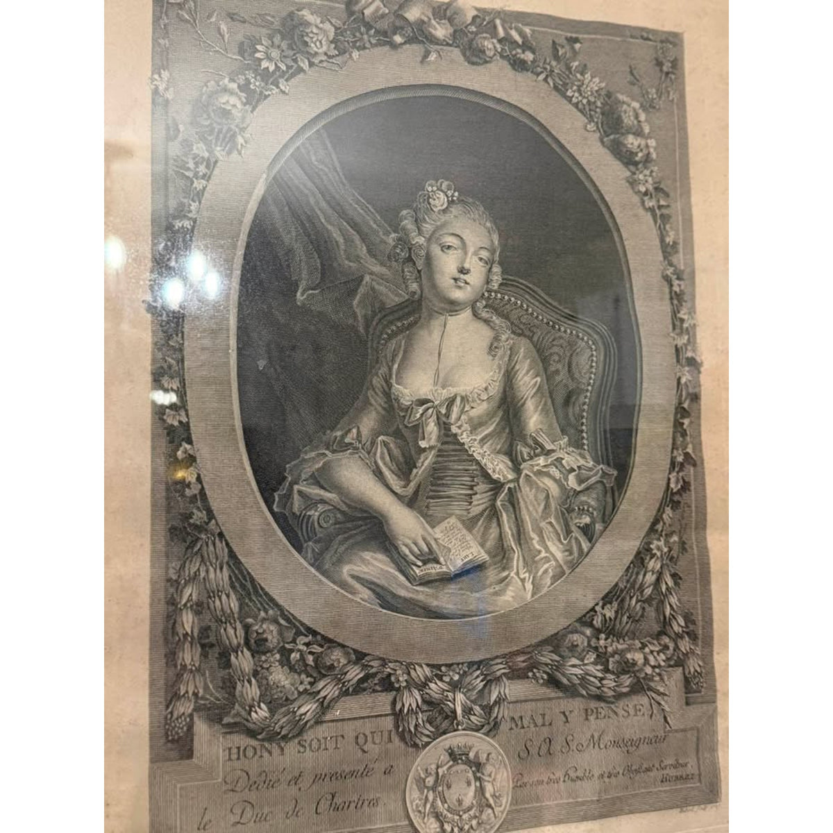 Antique 18th C French Duc de Chartres Engraving