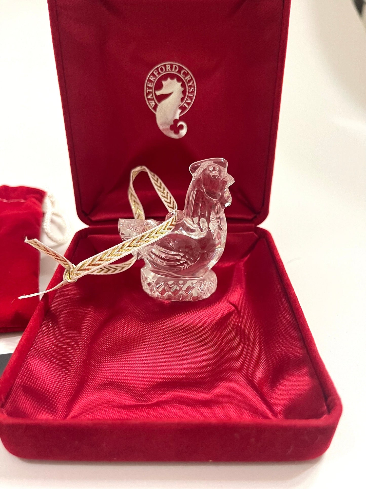 French Hen Waterford Ornament, 12 Days of Christmas Tree Decoration, Festive Holiday Ornament