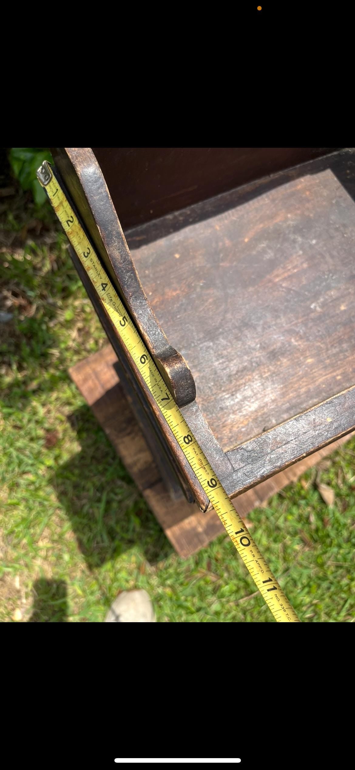 Antique Sheet Music Cabinet | Wall-Mount Wood Organizer | Vertical File Storage | Arts & Crafts Era | Tall Vintage Hanging Cabinet