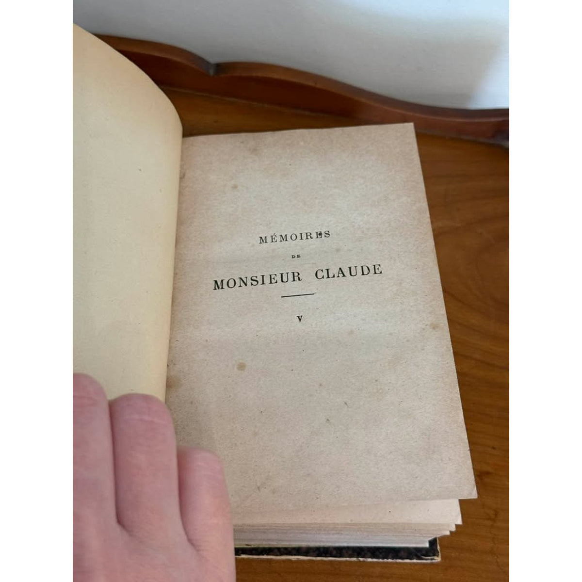 1882 Mémoires de Monsieur Claude French Police Crime Book Leather Bound Vol V