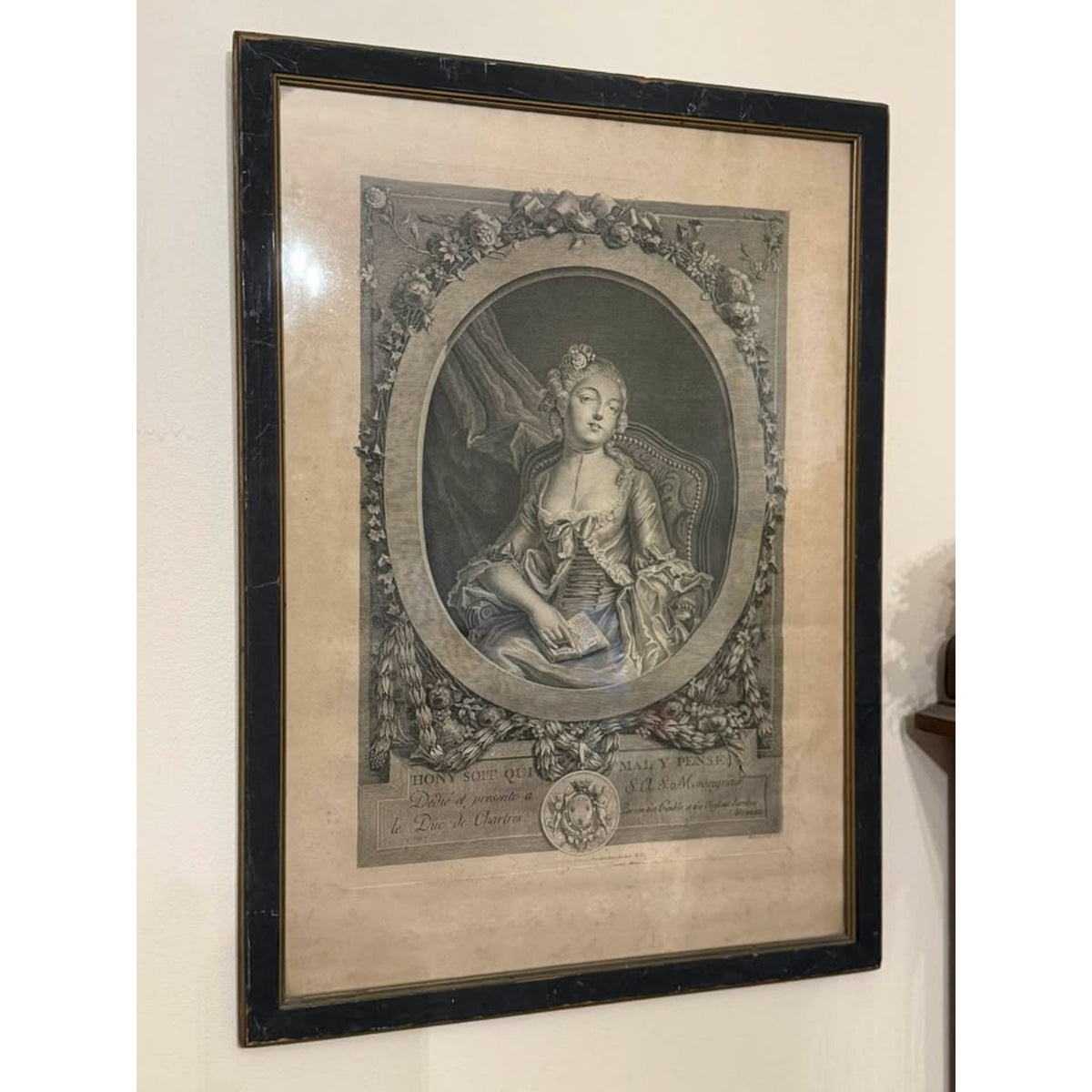 Antique 18th C French Duc de Chartres Engraving
