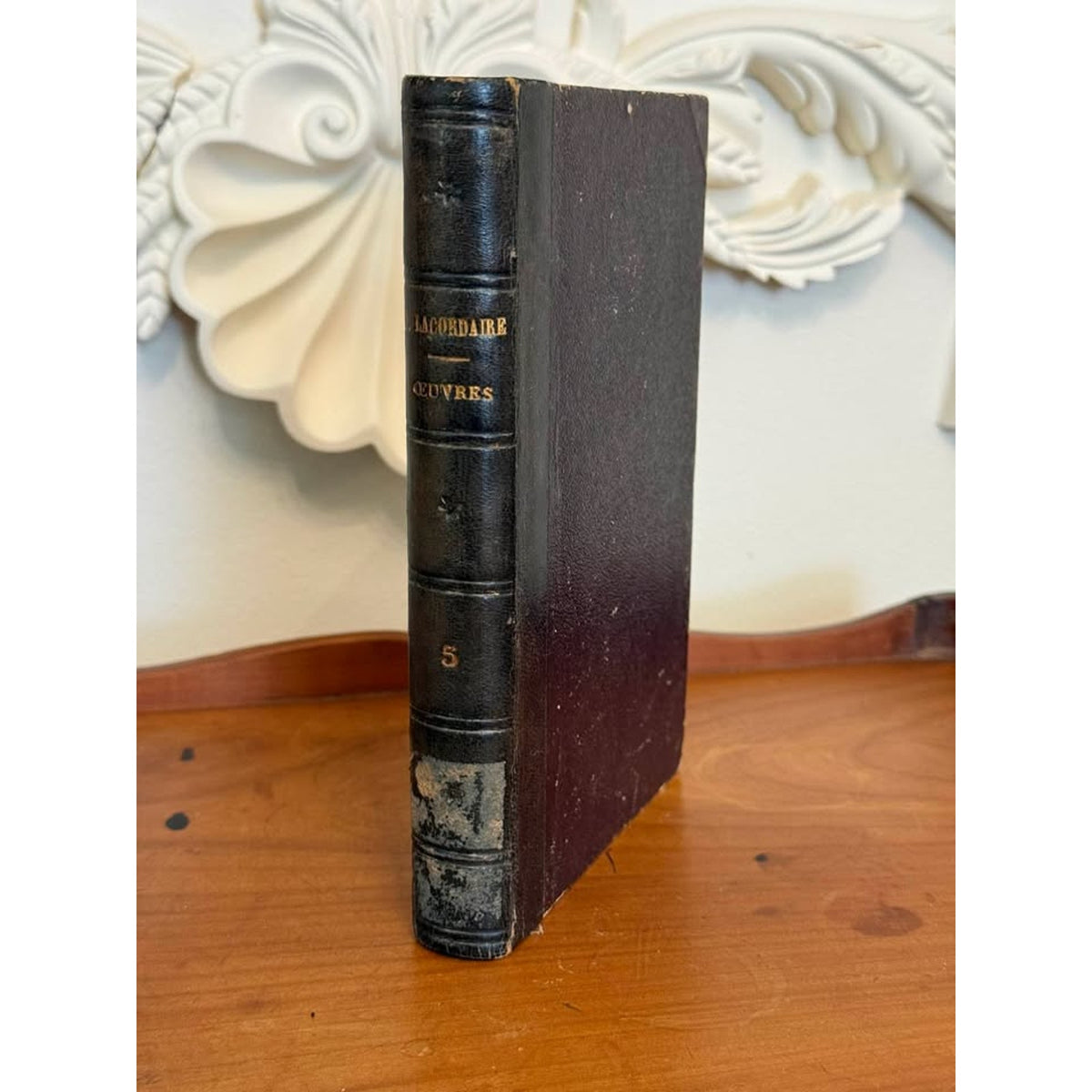 Antique 1857 Lacordaire Conférences de Toulouse French Leather Bound Book Vol 5