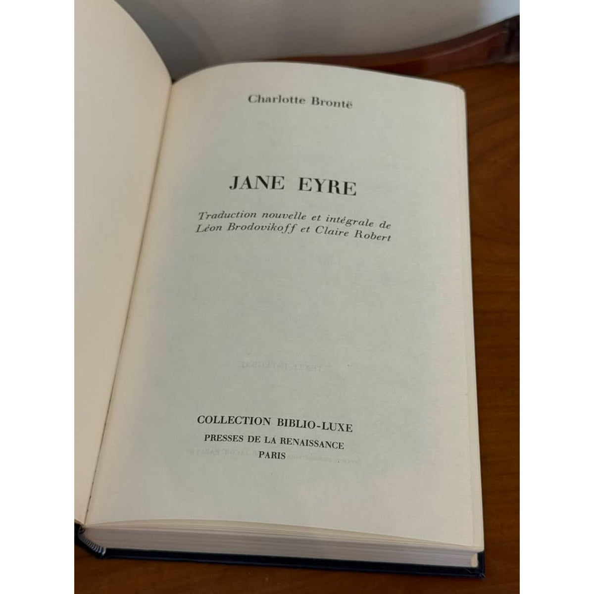 Vintage Jane Eyre Charlotte Brontë French Biblio-Luxe Gilt Hardcover Book