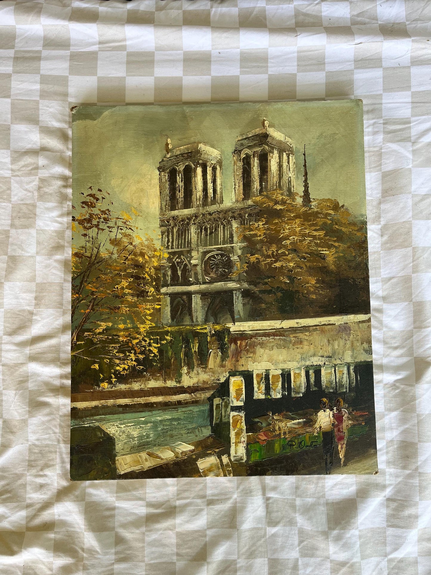 Impressionist Paris Cityscape with Notre-Dame | Heavy Impasto Oil Painting | 16x20 Romantic Seine Scene
